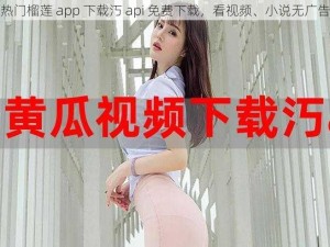 热门榴莲 app 下载汅 api 免费下载，看视频、小说无广告