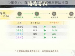 少年剑心：阵法系统深度解析与玩法指南