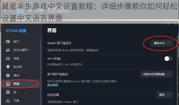 翼星求生游戏中文设置教程：详细步骤教你如何轻松设置中文语言界面