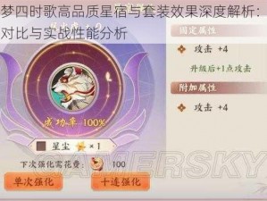 云梦四时歌高品质星宿与套装效果深度解析：品质对比与实战性能分析