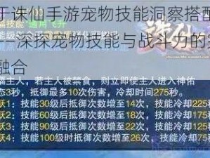 关于诛仙手游宠物技能洞察搭配推荐——深探宠物技能与战斗力的完美融合