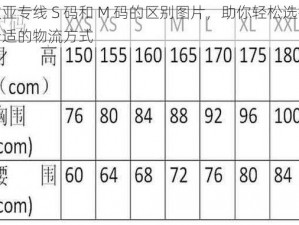 欧亚专线 S 码和 M 码的区别图片，助你轻松选择合适的物流方式