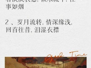 岁月流转，似水流年听歌行 —— 主题曲解析与情感感悟