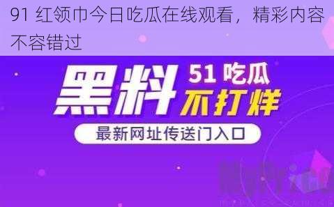 91 红领巾今日吃瓜在线观看，精彩内容不容错过