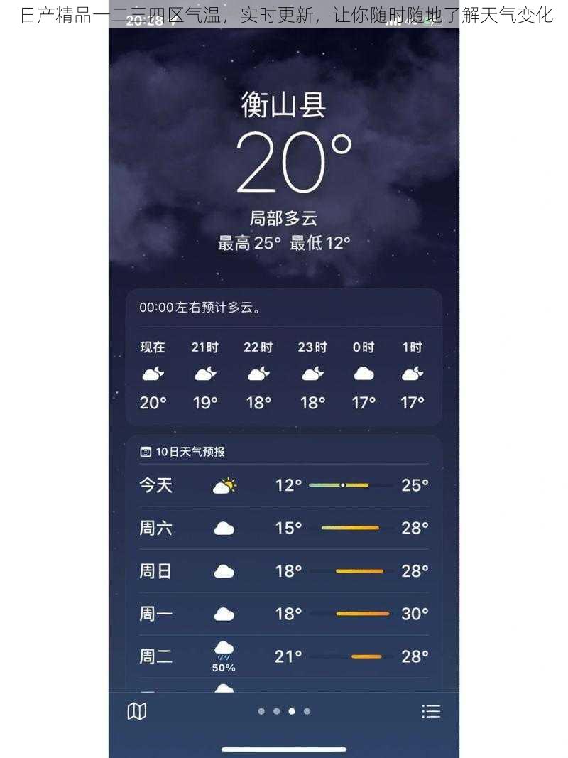 日产精品一二三四区气温，实时更新，让你随时随地了解天气变化